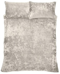 Lenjerie de pat bej din catifea pentru pat dublu-extinsă 230x220 cm Crushed – Catherine Lansfield