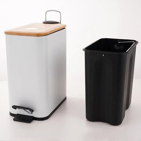 Coș de gunoi alb cu pedală din oțel 5 l Erik – Spirella