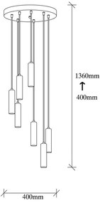 Lustră neagră/aurie ø 40 cm Tempo – Opviq lights