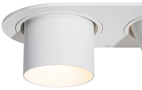 Spot integrat rotund alb GU10 50mm 2 lumini - Installa