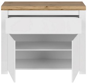 Dulap VILGO 2D1S, alb lucios