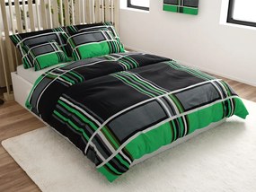 Lenjerie de pat din bumbac KARO BLEND verde Dimensiune lenjerie de pat: 70 x 90 cm | 140 x 200 cm