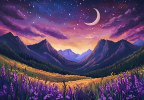 Fototapet - Peisaj violet (147x102 cm)
