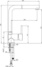 ASTER Baterie de bucătărie BCA_N73M Finisaj: negru