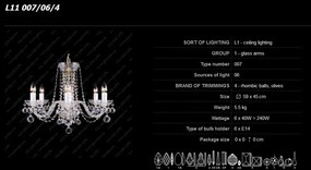 Lustra 5 brate cristal Bohemia L11 007/05/4