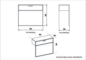 Măsuță decorativă Polka Aynali Black