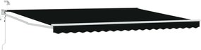 vidaXL Cort electric retractabil Negru 4 × 3 m