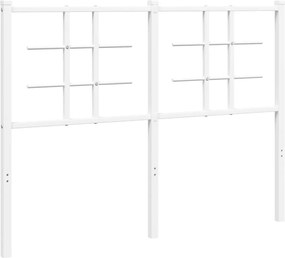 vidaXL Tăblie de pat de schimb metalică, alb, 120 cm