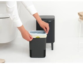 Coș de gunoi negru mat din oțel 4 l Bo Hi – Brabantia