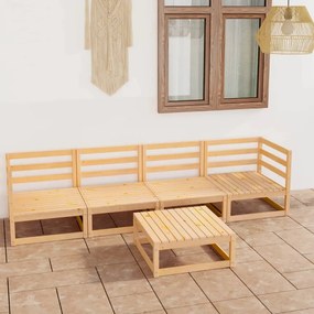 3075364 vidaXL Set mobilier de grădină, 5 piese, lemn masiv de pin