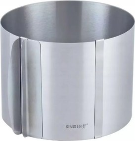Forma reglabila pentru torturi Kinghoff KH 1792, 16-30 cm, Otel inoxidabil, Argintiu