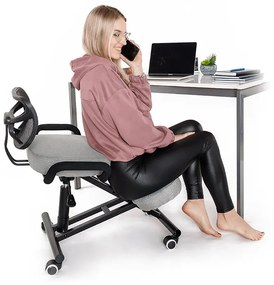 Scaun de ingenunchiere ergonomic, gri-maro Taupe   negru, RUFUS