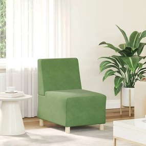 vidaXL Canapea Scaun fără brațe verde deschis 55 cm catifea