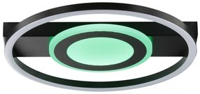 Brilliant MAUREEN plafonier LED RGBW dimmabil 20W/230V 3000-6500K negru + telecomandă