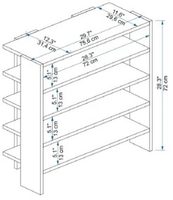 Pantofar SARGEL 72x75,6 cm antracit