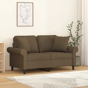 vidaXL Perne decorative, 2 buc., maro, 40x40 cm, material textil