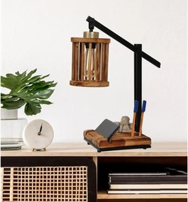 Lampa de birou stil industrial lemn-metal,Homs,seria lx,40051