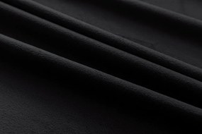 Draperie opaca neagra VELVET 140x250 cm Agatat: Inele metalice
