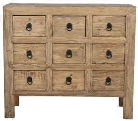 Dulap din lemn masiv cu 9 sertare, Timber