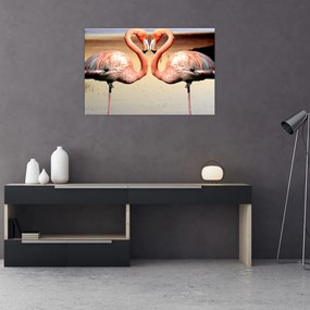 Tablou - doi flamemgo (90x60 cm)