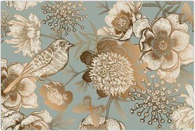 Tablou - Flori aurii (90x60 cm)