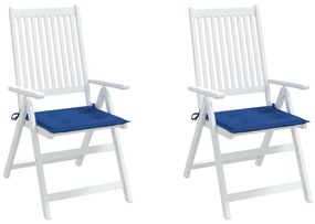 Perne scaun gradina, 2 buc., albastru regal, 40x40x3 cm, textil 2, Albastru regal, 40 x 40 x 3 cm