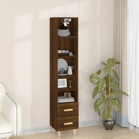 3115571 vidaXL Dulap înalt, stejar maro, 34,5x34x180 cm, lemn prelucrat