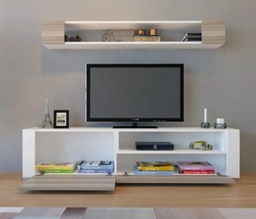 Ansamblu Comoda TV Arya, Alb / Maro