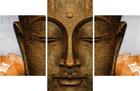 Tablou cu statuie cu detaliu a feței (90x60 cm)