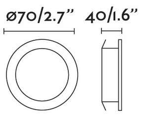 Spot LED incastrabil pentru tavan / plafon NAIS alb 02121001