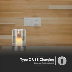 Lampă LED reîncărcabilă de masă LED/2W/5V 3000K cupru