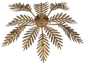 Plafoniera vintage aurie 70 cm 5 lumini - Botanica