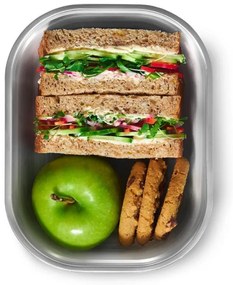 Set 3 cutii alimentare Black+Blum Meal Prep FBSS-BX-PACK1, 0.6/0.9/1.2 l, Dreptunghiular, Rezistent la cuptor, Fara BPA, oțel inoxidabil, gri