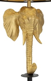 Lampadar auriu/negru din metal, Soclu E27 Max 40W, ∅ 37 cm, Elephant Mauro Ferretti