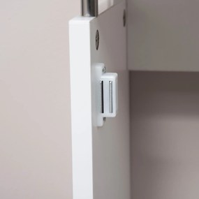 HOMCOM Capac Radiator din MDF si Otel Alb 60x18x84cm Design Simplu si Elegant pentru Acoperire Calorifer | Aosom Romania