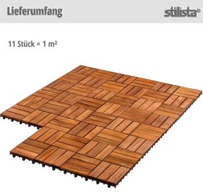 Plăci din lemn STILISTA, clasică, salcâm, 1 m²