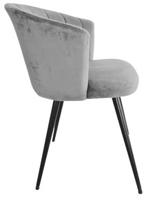 Scaun tip fotoliu Shell ,structura metalica, catifea
