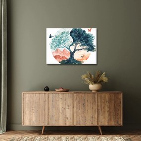 Tablou – Arbore acvarelă plin de viață (70x50 cm)