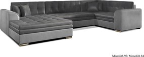 Colțar lemn masiv Formă U Extensibil Damasc 340x190cm Personalizabil