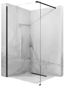 Paravan de dus tip Walk-in Rea Aero 120x195 cm profil negru