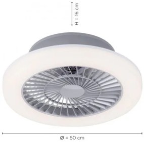 Plafonieră LED cu ventilator Leuchten Direkt 14645-55 LEONARD LED/27W/230V