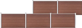 vidaXL Gard de grădină, maro, 872 x 106 cm, WPC