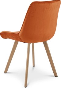 Scaun de dining SORIA VELVET, teracota