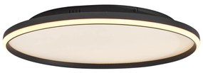 Plafonieră de design neagră cu alb, incl. LED, cu 3 trepte de intensitate luminoasă - Xavi