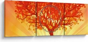 Tablou - Copac în lumina soarelui (cu ceas) (90x30 cm)
