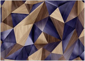 Tablou - 3D triunghiuri de lemn (70x50 cm)