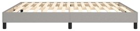 Cadru de pat box spring, gri deschis, 180x200 cm, textil Gri deschis, 25 cm, 180 x 200 cm