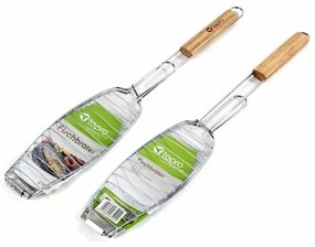 Tepro 8524 Grătar de pește cu mâner din lemn