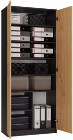 Dulap cu rafturi Obtenidas 1 (antracit + stejar artisan). 1132657