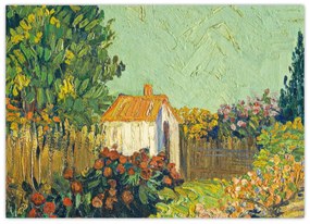 Tablou pe sticlă - Imitator of Vincent van Gogh, Landscape, reproducere (70x50 cm)